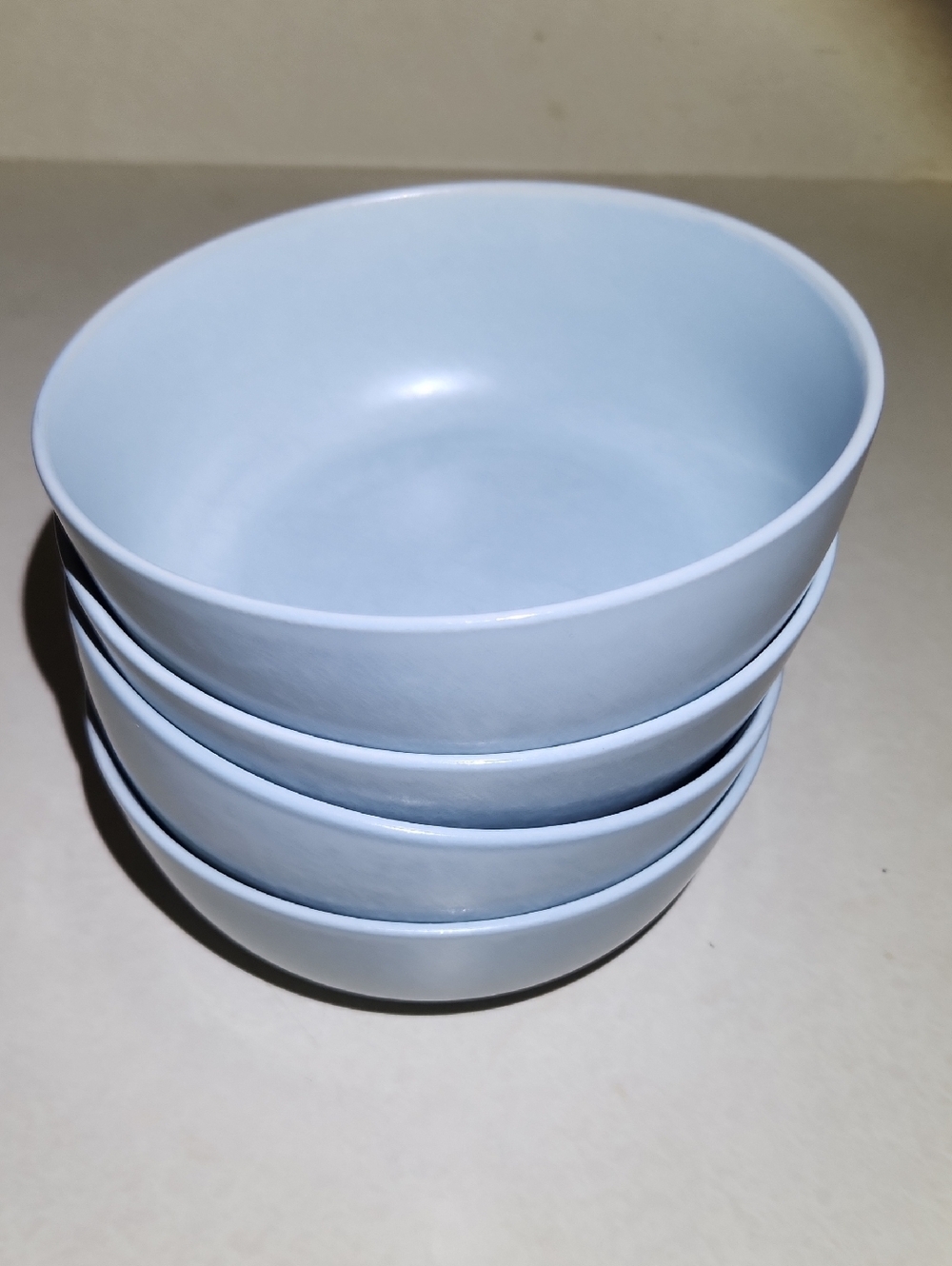 Pottery Barn Pale Blue Ceramic Serving Bowls - Set of 4 Cottagecore